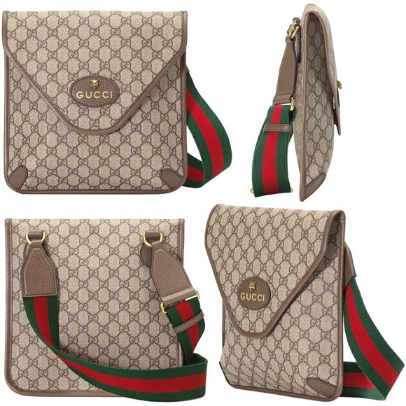 Gucci GG Supreme Canvas Crossbody Bag Beige Brown - Picture 1 of 1
